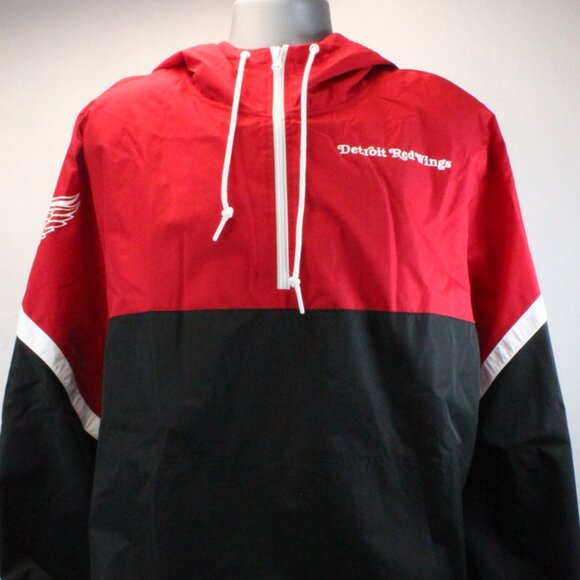 Detroit Red Wings Hooded Long Sleeve Windbreaker Jacket Men's Size XL - Picture 1 of 13